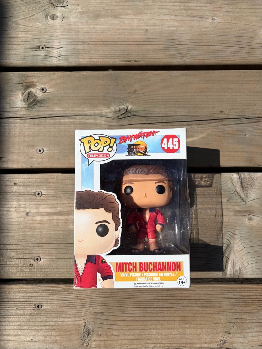 Funko Baywatch Pop! Mitch Buchannon - Red and Yellow Box Art